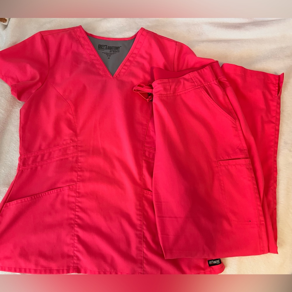 Grey's Anatomy Hot Pink Scrub Set